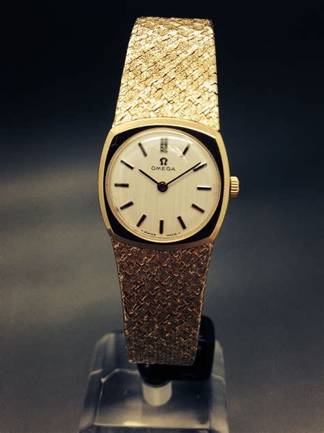 omega 9ct gold ladies watch|omega ladies gold watch 1960.